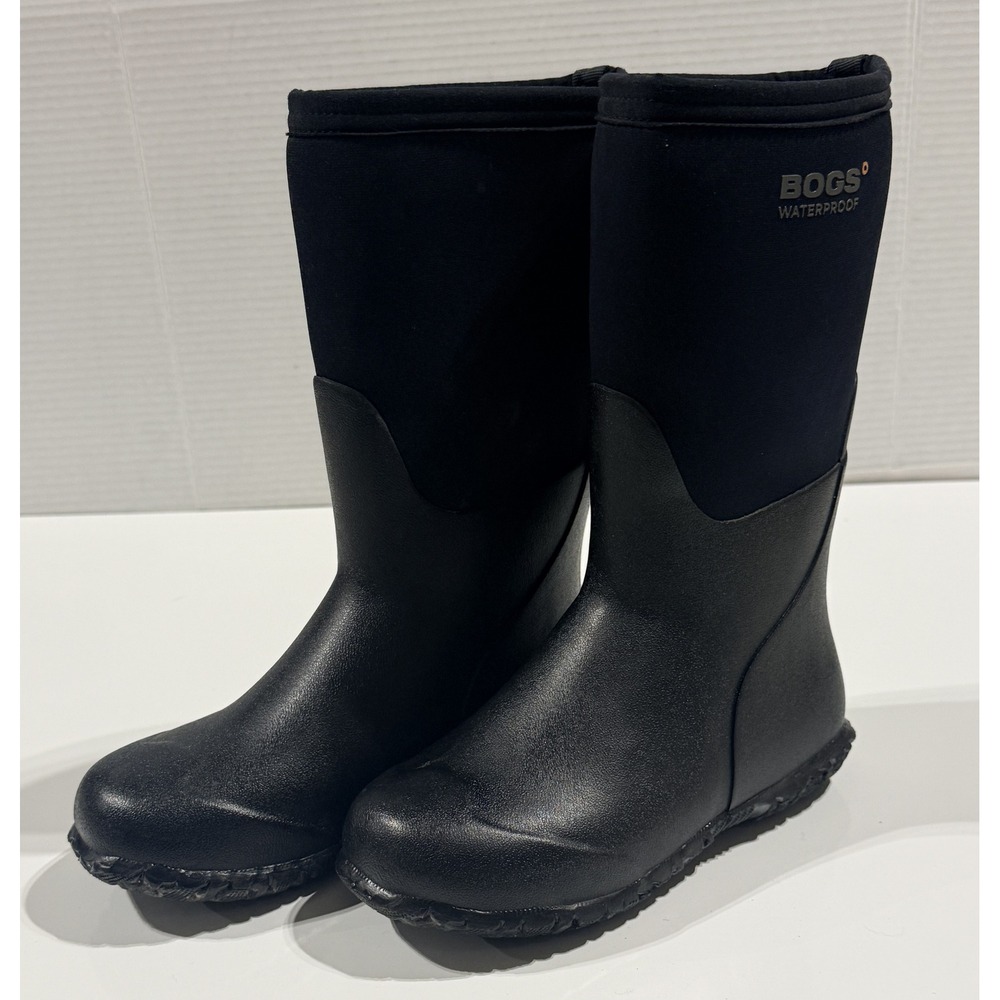 BOGS K Range - Kids Waterproof Boots - Black Neo-Tech Insulated - Youth Size 3